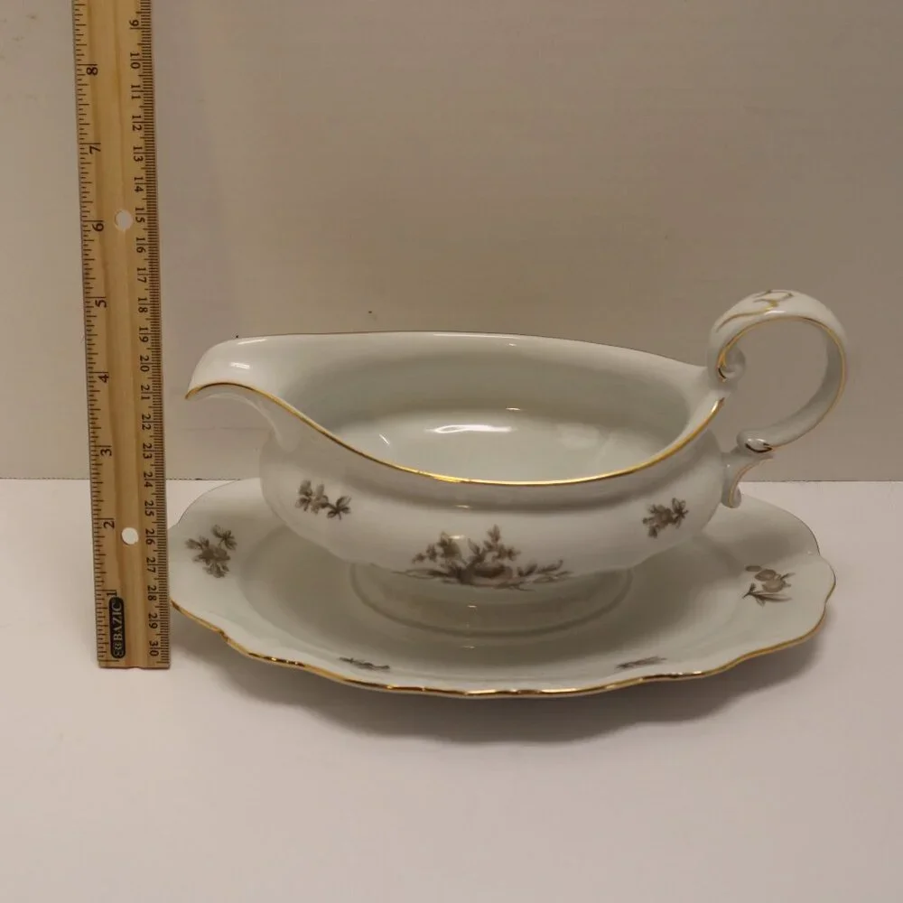 Johann Haviland Bavaria Germany‎ Gavey Boat 35 Sepia Rose